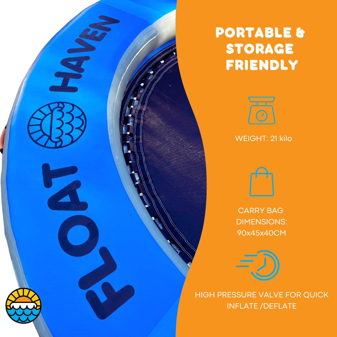 SEA LOUNGE – 3M Large Round Inflatable Beach Float - Floating Island - Float Haven