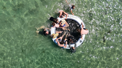 SEA POOL – 2.4M Large Round Inflatable River Float - Floating Island - Water Hammock