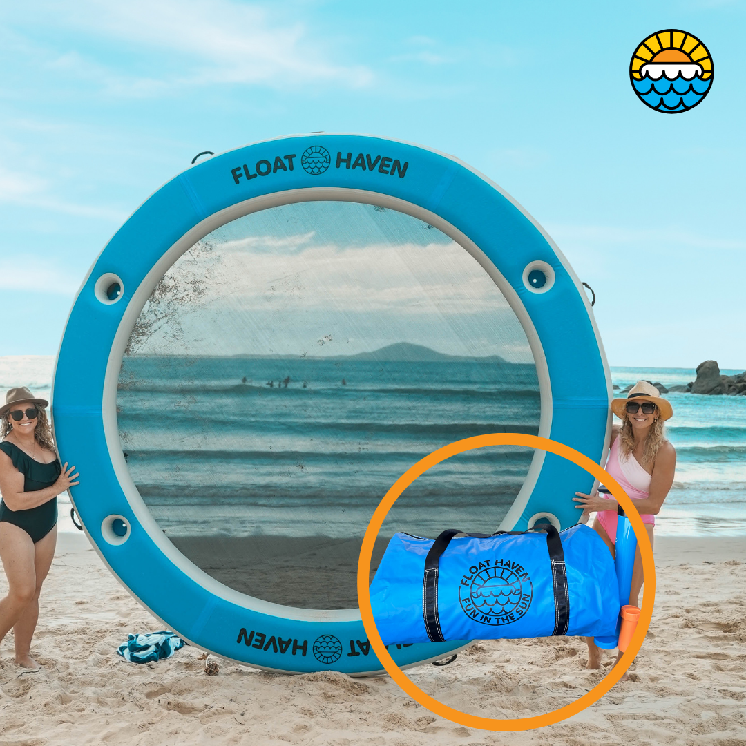 Deflated River Rat Float Float Haven Australia – The Original Inflatable Floating Islands