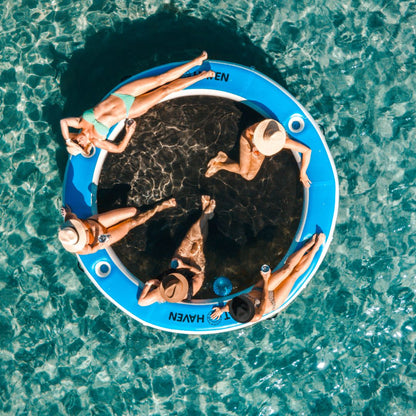 SEA POOL – 3M Large Round Inflatable River Float - Floating Island - Water Hammock
