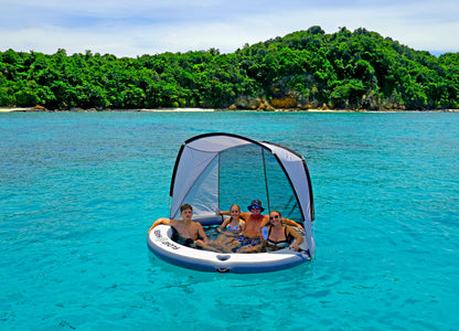 2.4M Sea Pool + Shade Haven + Battery Pump & Bungee Bundle