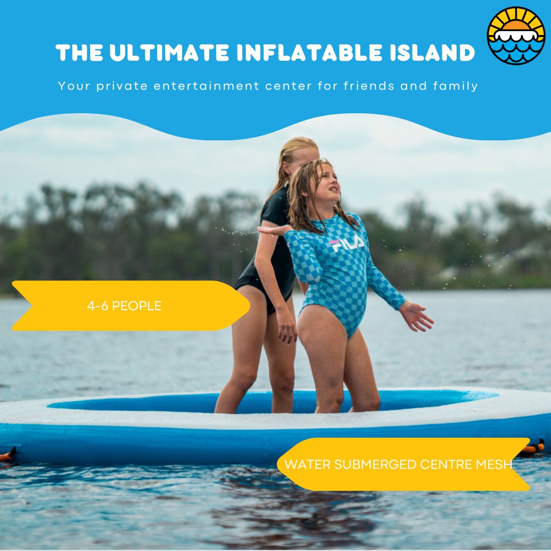 SEA LOUNGE – 3M Large Round Inflatable Beach Float - Floating Island - Float Haven