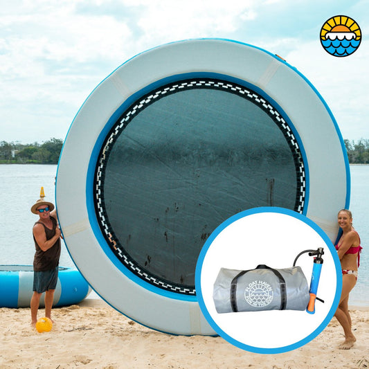 SEA LOUNGE – 4M Giant Round Inflatable Ocean Float - Floating Island - Water Hammock - Float Haven