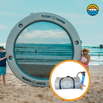 SEA POOL – 3M Large Round Inflatable River Float - Floating Island - Water Hammock - Float Haven